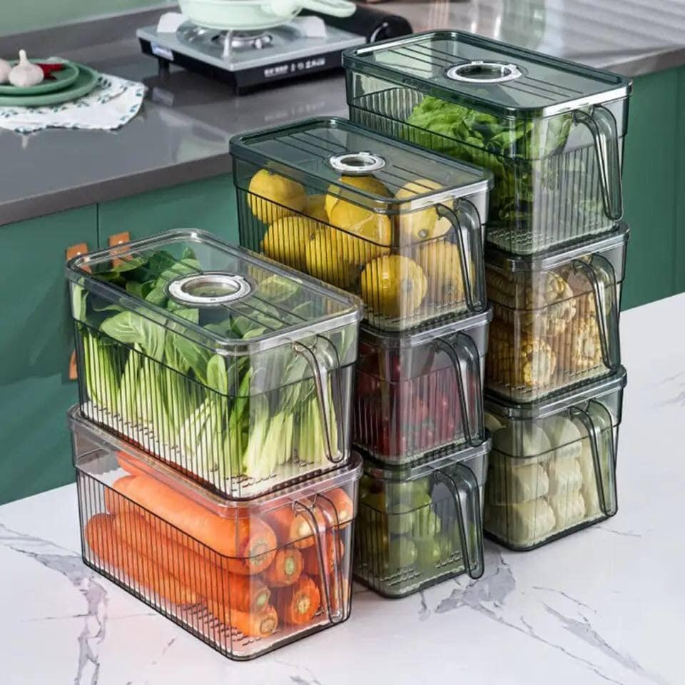 Special Offer Kitchen Storage Containers with Lid Time Recorder Fridge Organizer Keep Food and Fruits Fresh - Fridge Freezer Storage Bins